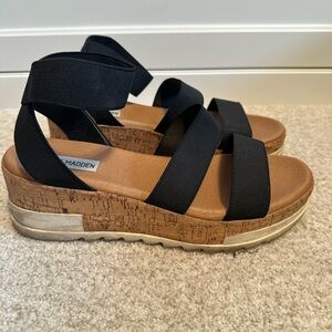 STEVE MADDEN Women’s Black Platform Sandals Size 9